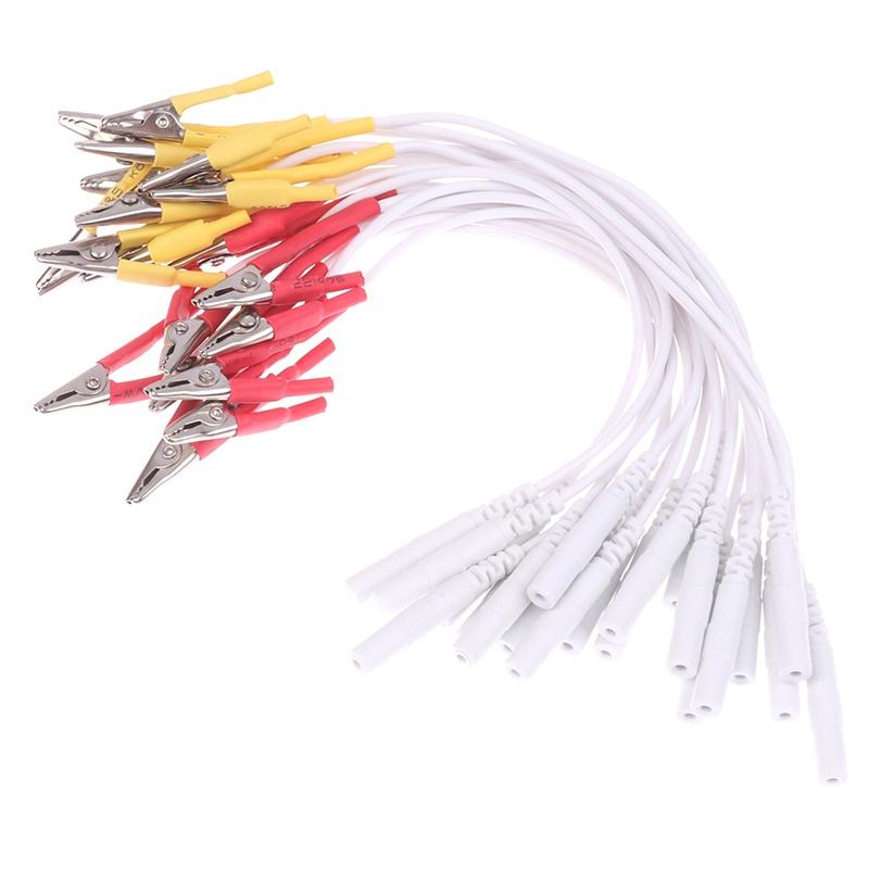 10Ps Tens/Ems Tieline Alligator Clip Cable Wire Electrode Accessories For Hwato Sdz-Ii Electronic Acupuncture2Mm Pin Type Cables