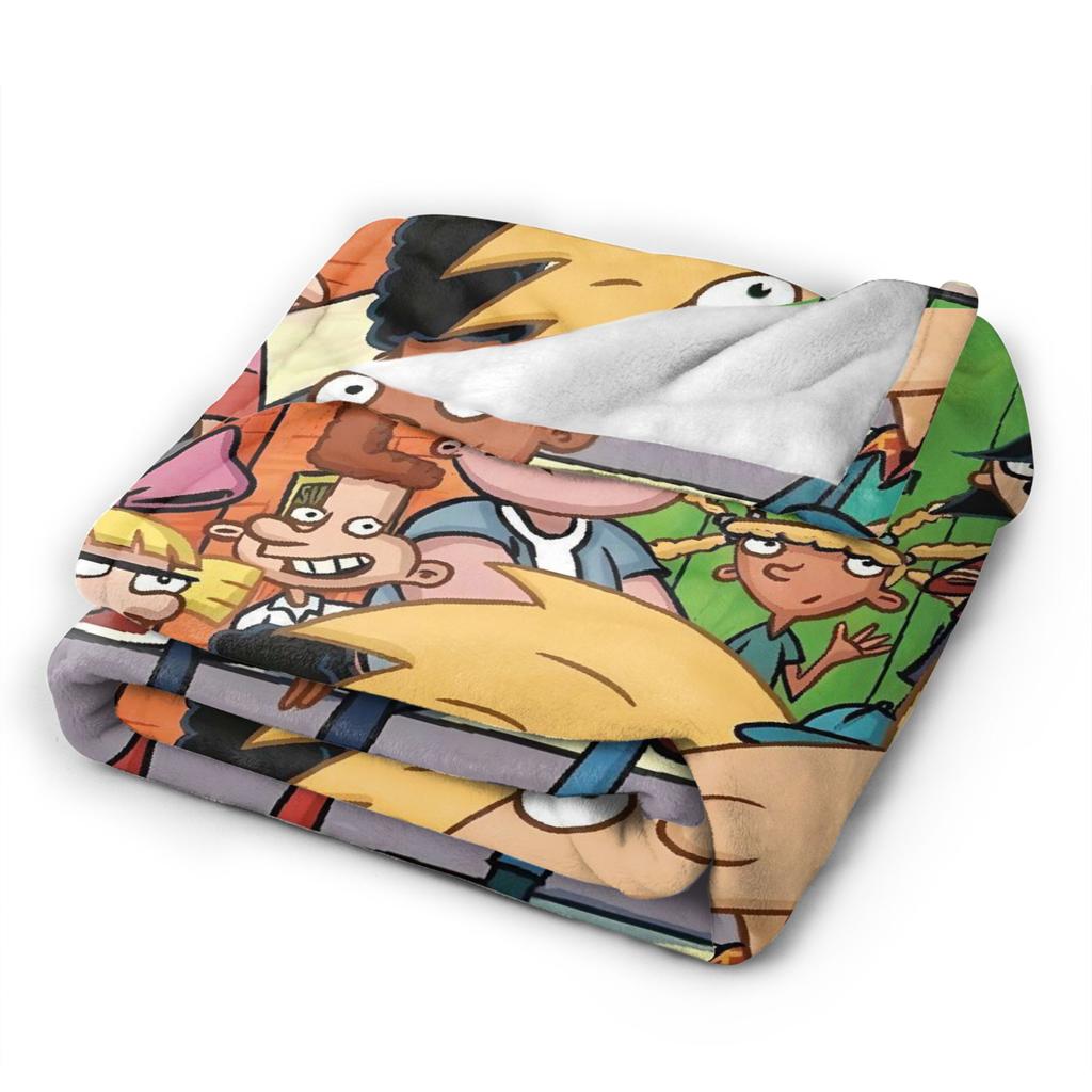 Manta do Hey Arnold Qualidade Macia Manta de Desenho Animado Inverno Crianças Adulto Sofá Cadeira Sofá Cama Colcha Gráfica