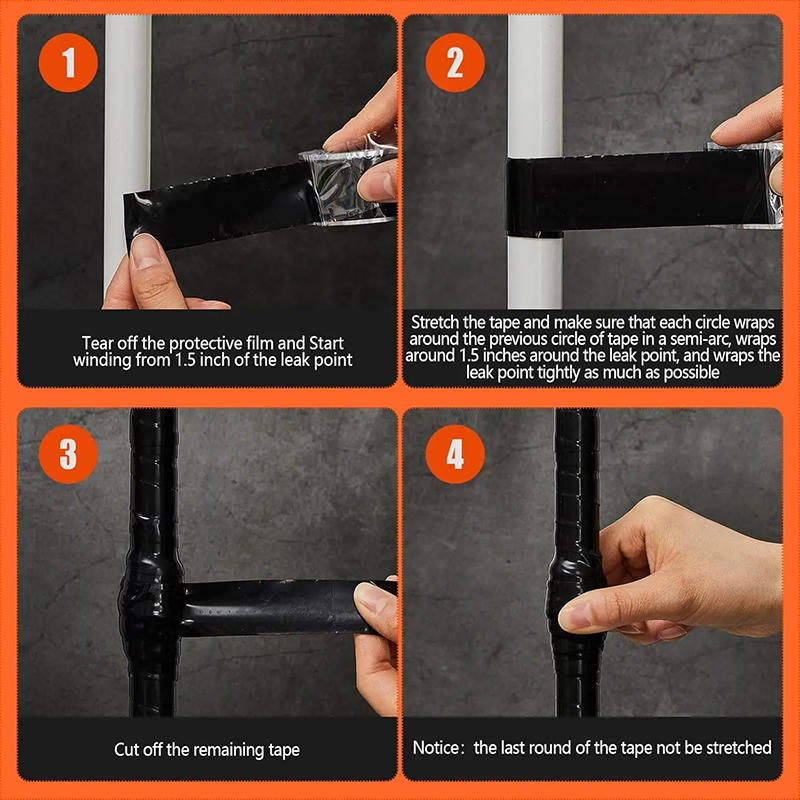 Outdoor Garden Leakage Hose Water Bonding Pipe Adhesive Repair Stop Leak Seal Repair Insulating Tape for Pipes Waterproof Tape