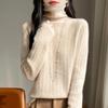Women Sweater 100% Wool MODERN NEW SAGA Turtleneck Knit Pullover Thick Winter Jumpers Female Knit Tops