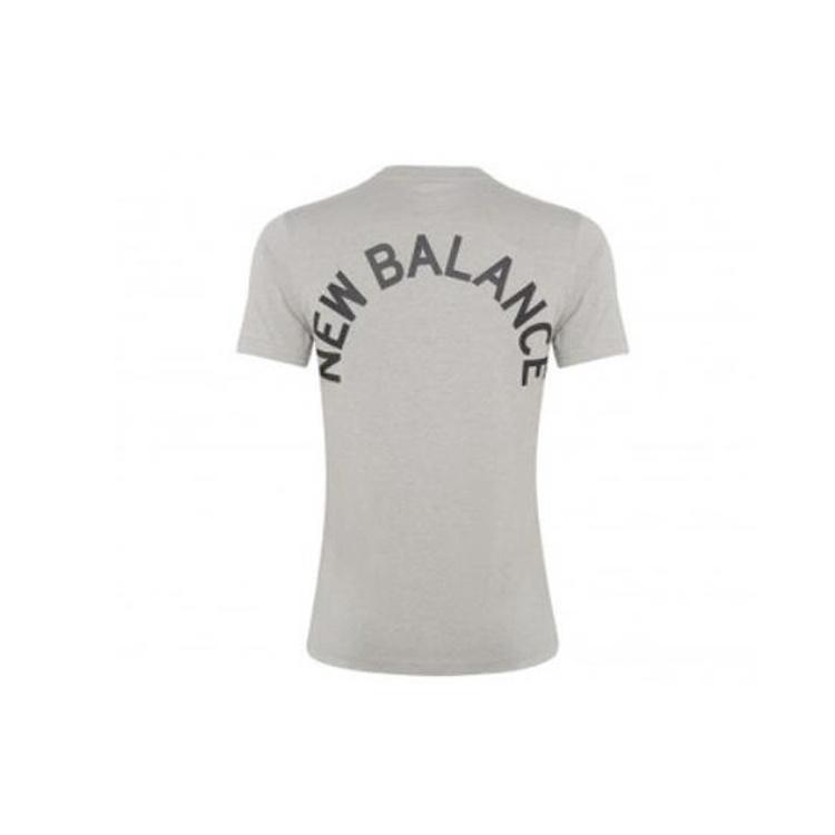 New Balance Back Alphabet Casual Short Sleeve Gray Men s MT91924-AGM M