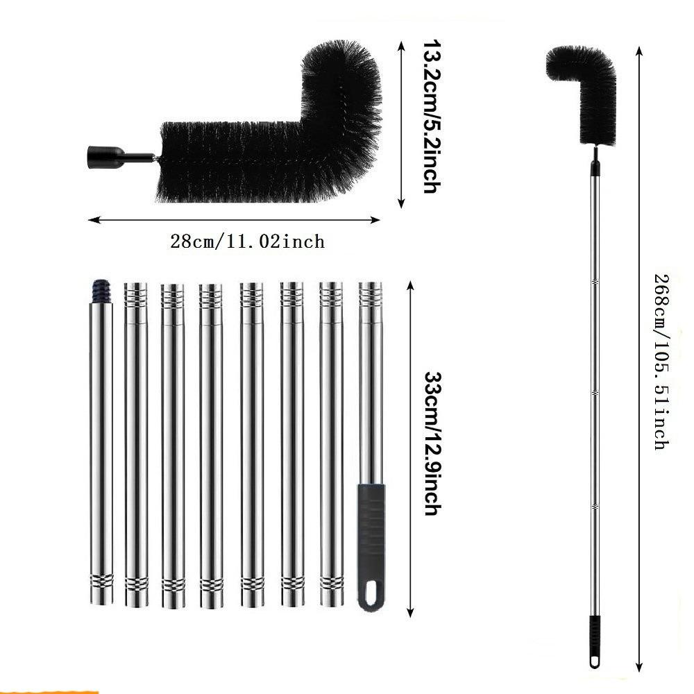 

Гибкая головка Щетка для чистки водостоков Выдвижная щетка для водостоков балкона Инструменты для чистки водостоков 8 pole