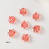 50Pcs 3D Flowers For Nails Charms Ice Translucent Gradient Blossom Manicure Art Flower Luminous Decoration For Nails Design