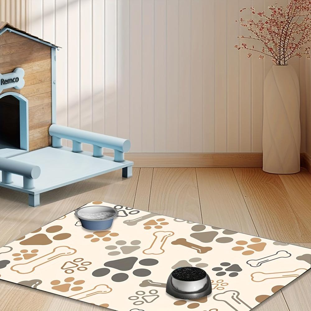 VIKAMA Pet Diatomaceous Earth Mat Environmentally Friendly Quick-Drying Non-Slip Dog Feeding Placemat Kennel Mat Home Decoration
