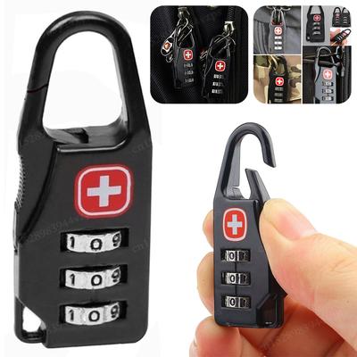 1-5PCS Alloy Material Combination Code Number Lock for Cabinet Luggage Backpack Handbag Zipper Anti Theft Accessories Supplies
