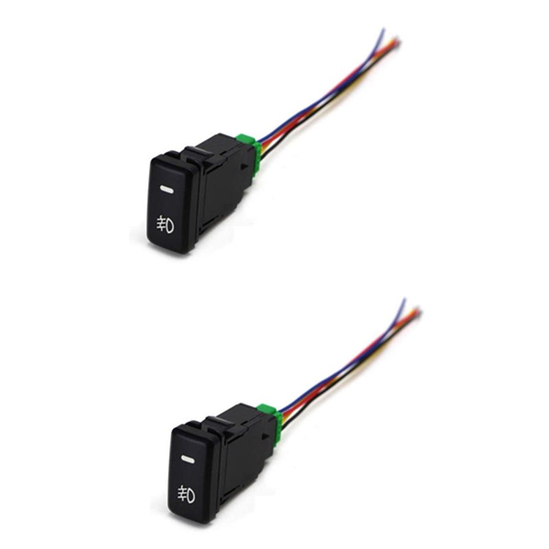 

Portable 2Pcs Waterproof Toggle Switch Fog Lamp Switch With 4 Line For Toyota Lexus White Light чёрный