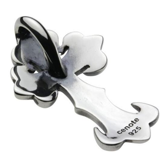 Gothic Cross Pendant Sapphire 925 Silver p0253 [Cenote] [Silver Accessory]