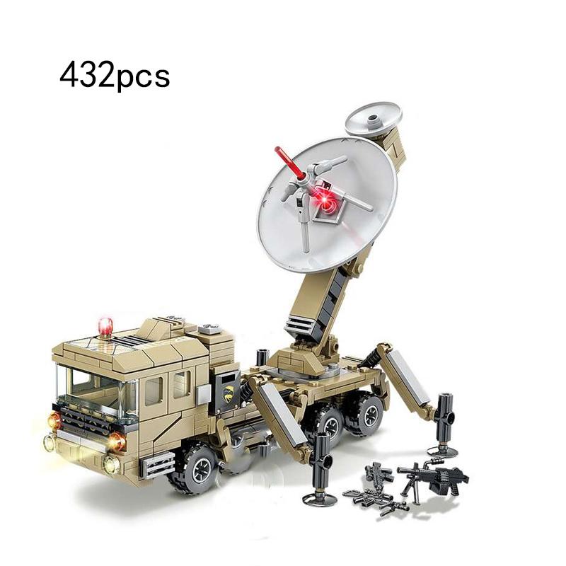KAZI CN Military vehicle radar Missile Launcher Truck Tank Armour army Model Building Blocks Sets Educational Toys For Childrens