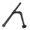 Wall Mount Clothes Rack Floating Iron Pipe Coat Hat Rack Multifunctional Clothing Hanger Black