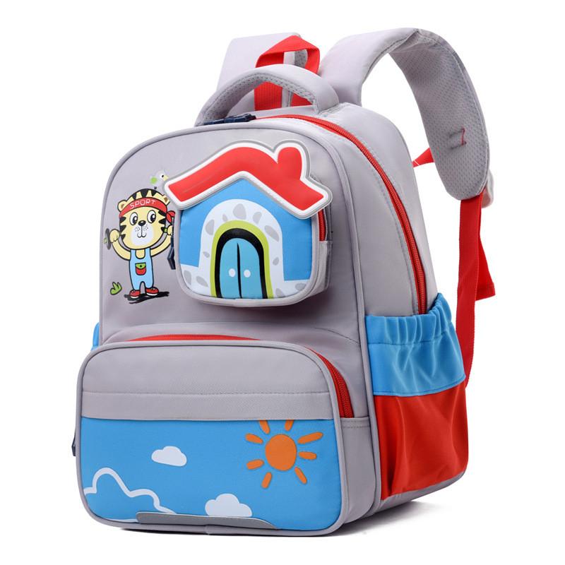 Adorable Animal Print Kindergarten Backpack For Boys And Girls 2024 Large Capacity Cute School Bag Breathable Oxford Cloth