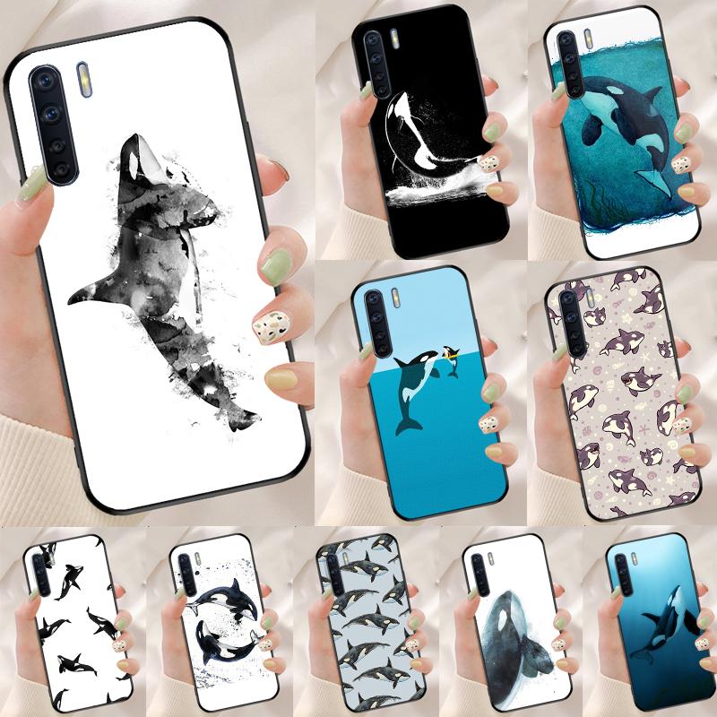 Orcas Whale Case For Oppo A40 A60 A80 A18 A38 A58 A78 A98 A16 A76 A96 A15 A17 A77 A74 A94 A54 A57S Cover
