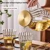 Deer Color 2L Striped Glass Pitcher and 4 Mugs Set