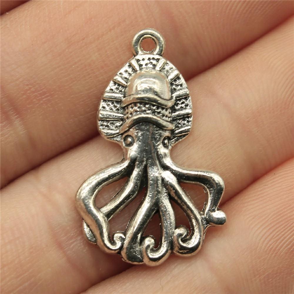 10 Stück Oktopus Anhänger Für Schmuckherstellung Meeresleben Meerestier Anhänger DIY Bastelzubehör