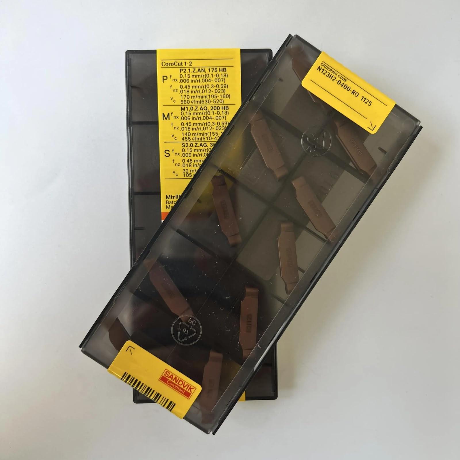 

Original Sandvik / N123H2-0400-RO 1125 / CNC lathe carbide blade 10 PCS