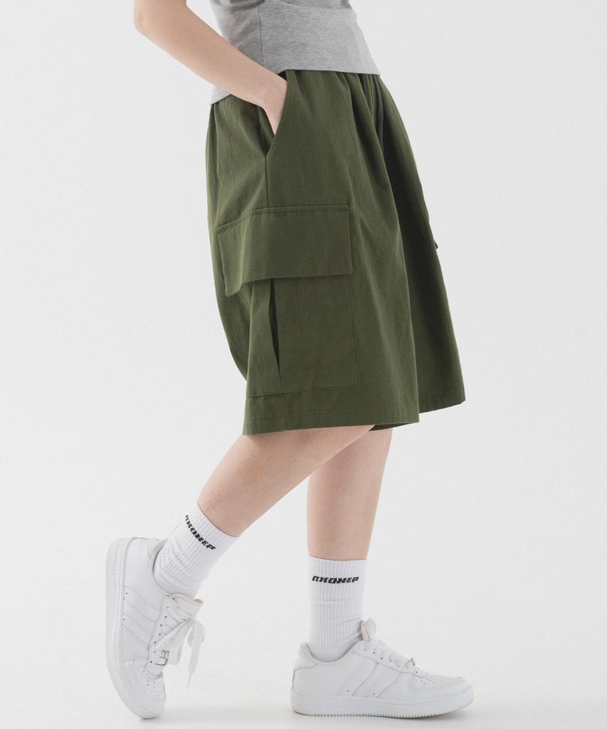 PIANER Bio Cotton Cargo Bermuda Pants (Khaki)
