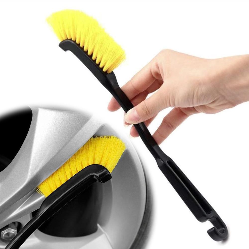 Car Tire Hub Brushes Knife-shaped Multi-functional Brush Long Brush Handle Special Crevice Cleaning Car Dust Brush Removal E4K3
