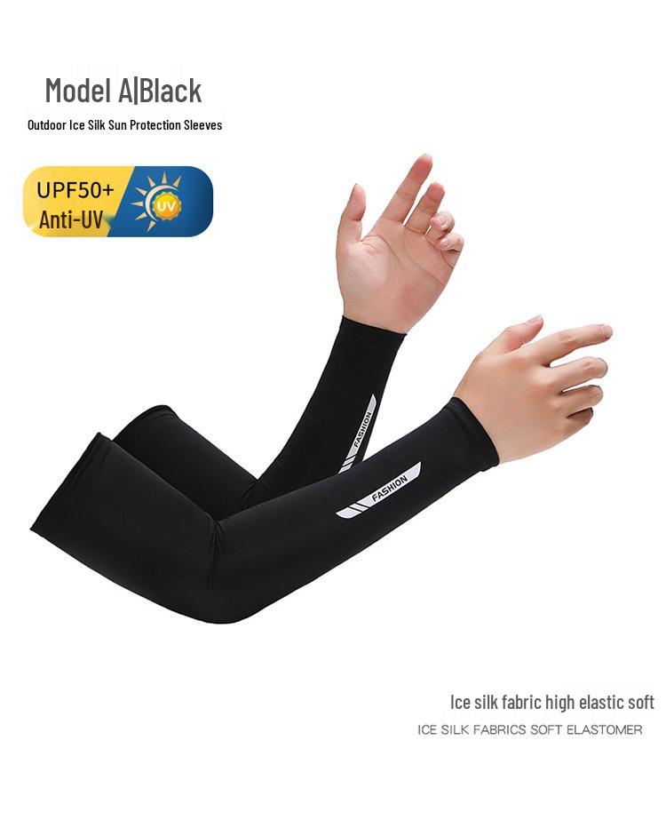 Unisex Rękawki na Pół Palca z Jedwabiu Lodowego z Ochroną UV - Oddychające, Nylonowe Rękawki na Ręce do Sportów na Świeżym Powietrzu i Jazdy