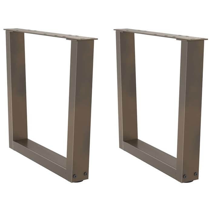 VidaXL V-shaped Coffee Table Legs, 2 Pieces, Natural Steel, 50 X (42-43,3) Cm 4012631