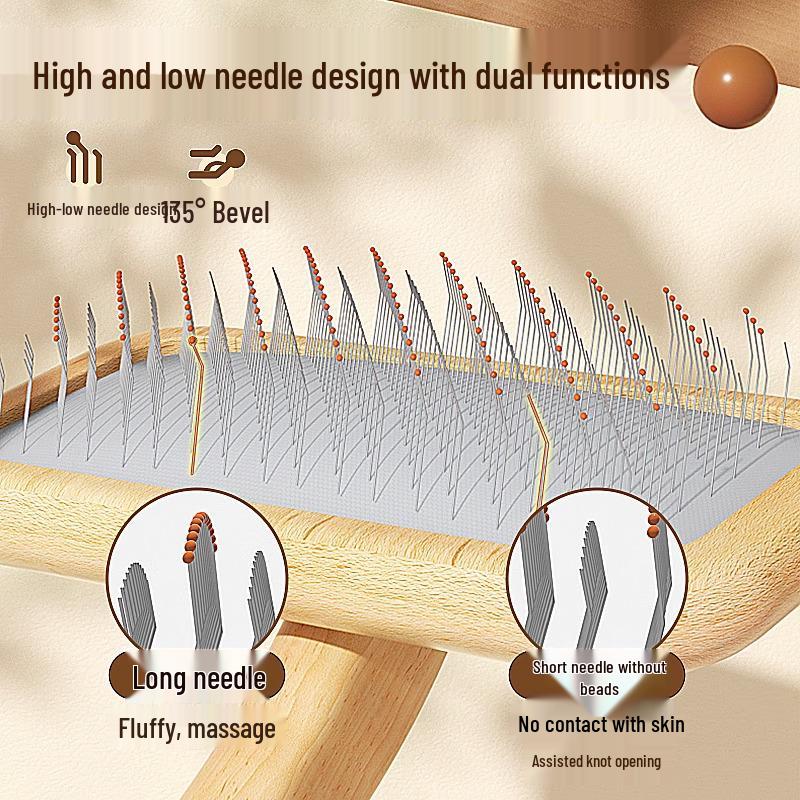 Pet Grooming Comb for Removing Loose Hair and Untangling Fur - Ideal for Dogs and Cats