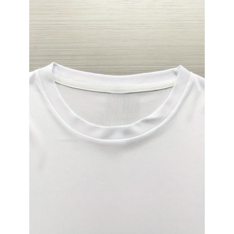 European sizes Men's Casual Short Sleeve T-Shirt -Print Breathable Regular Fit Crew Neck Design, Suitable for Summer Outdoor Sports and Casual Attire
