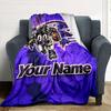 Name Custom Baltimore Ravens Print Flannel Blanket High Quality Warm Comfortable Cover for All Seasons Perfect for Gifts Home Decor