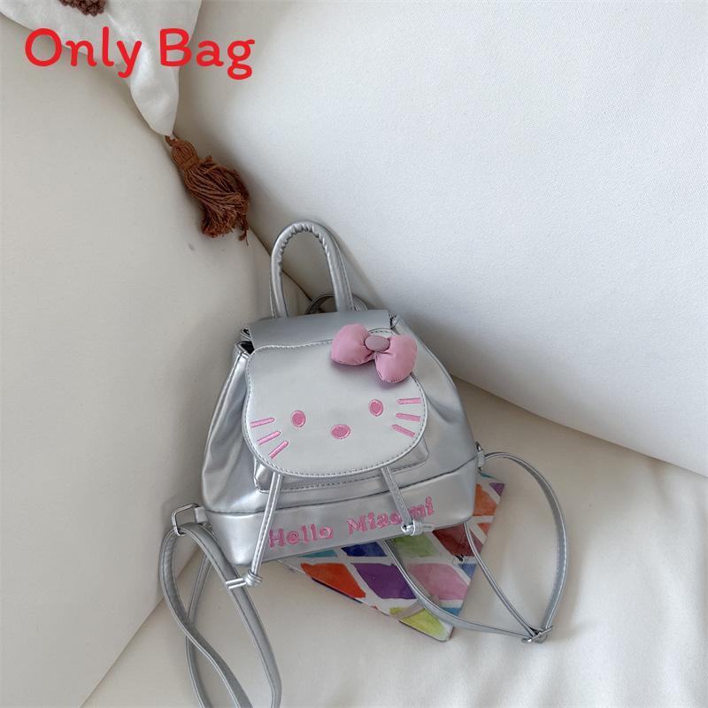 Childrens Cartoon Hello Kitty Cat Backpack With Pu Material And Butterfly Bow For Girls Daily Use