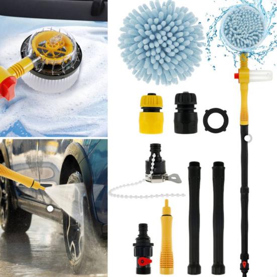 Car Wash Brush with 3 Spray Modes High Pressure Rotatable