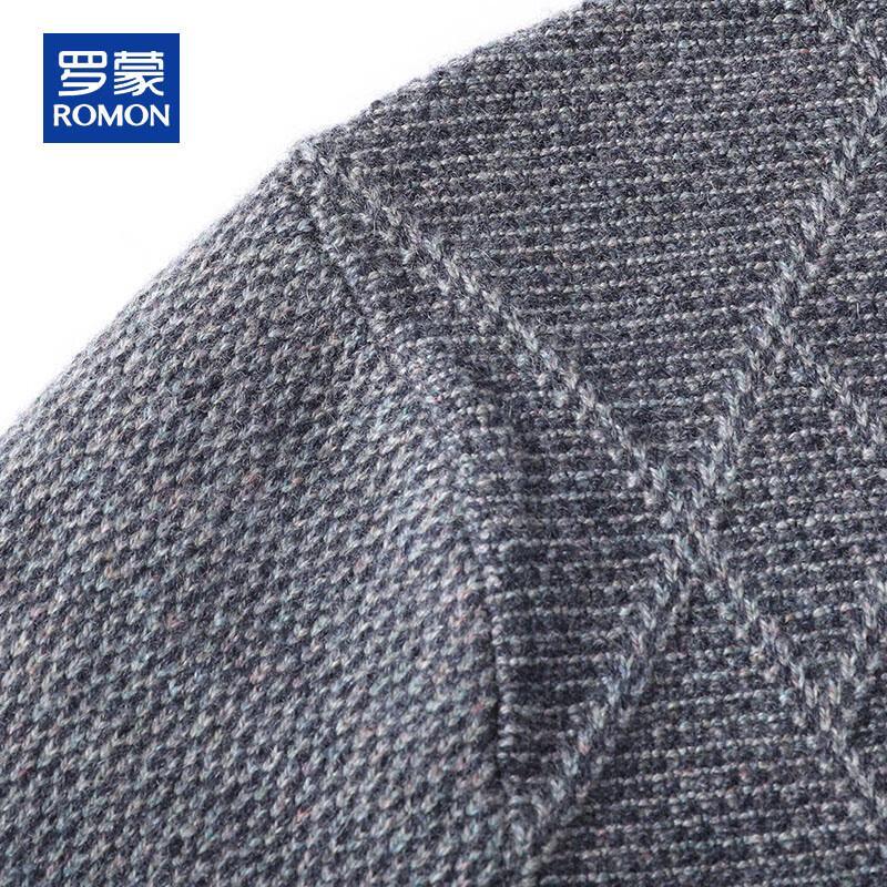 ROMON Men's 100% Cashmere Mock Neck Thick Warm Sweater