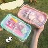 Transparent Pencil Case Cute Cartoon Pattern Large Capacity Waterproof PVC Pen Case Pencil Storage B