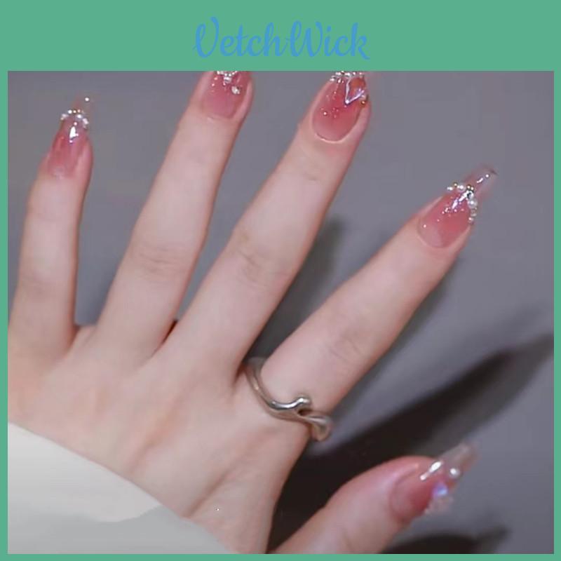 B461 Handcrafted Light Therapy Wearable Nail Piece Wholesale Bulk Pre-made False Nail Piece Reveals Beautiful Hands