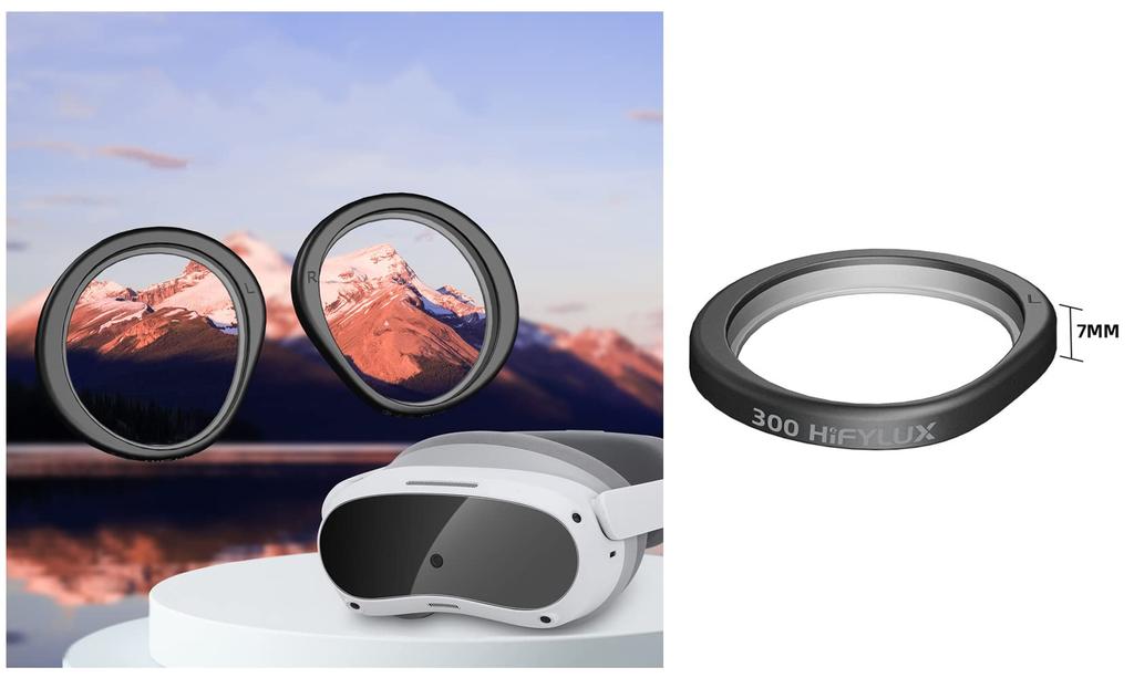 SHEAWA Pico 4 prescription lenses left and magnetic accessories -3.0, right, magnetic, myopia, lightweight, fixation,
