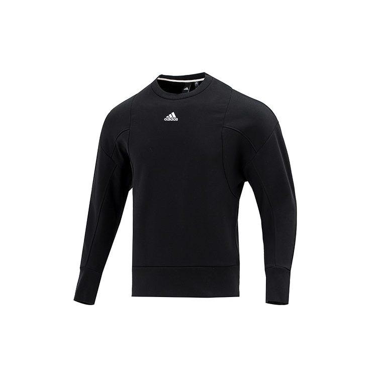 adidas M Internal Crew Fleece Lined Pullover Comfortable Long Sleeved Sweatshirt Men's Black HB6559