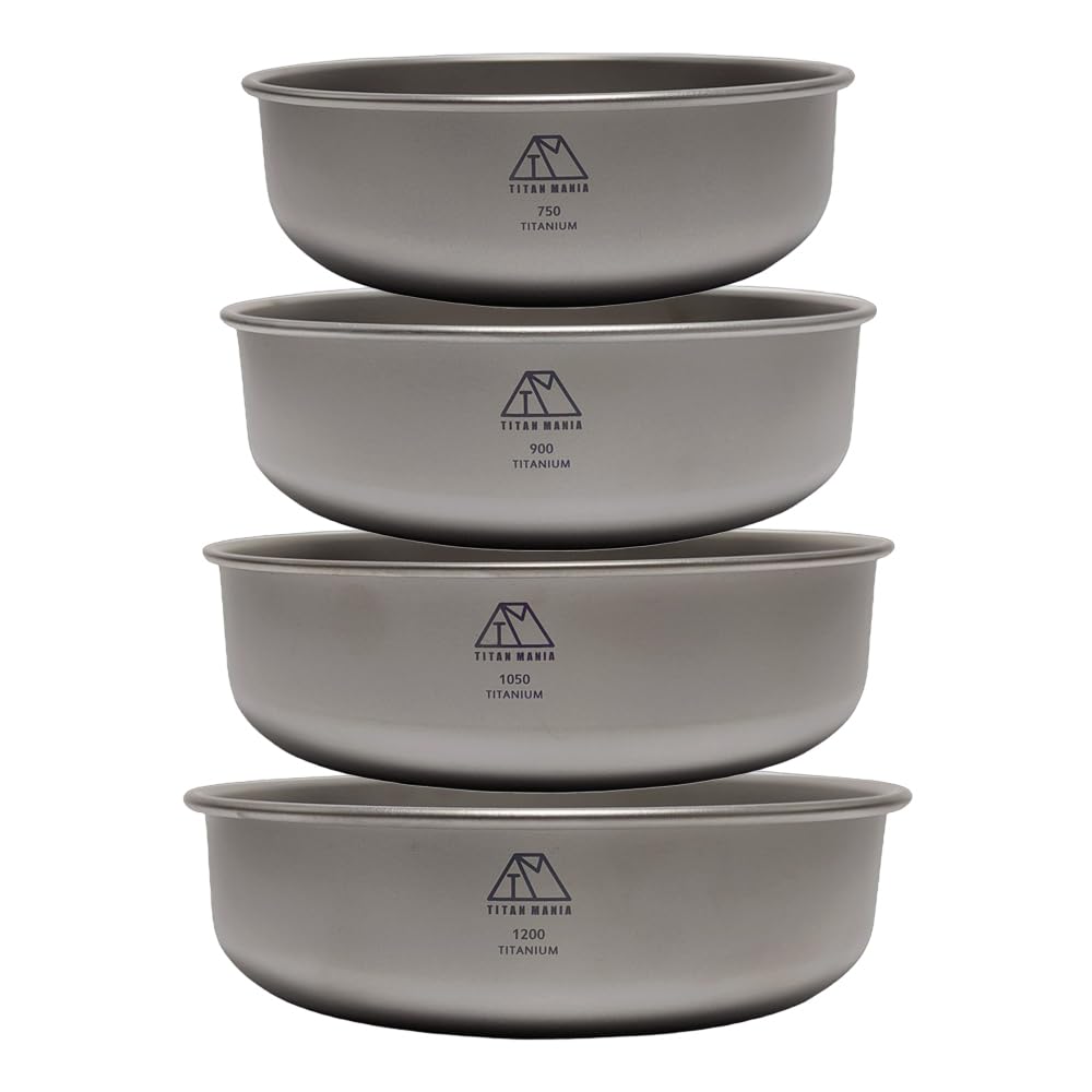 TITAN MANIA Bowls All Sizes Stack Lightweight Rice and Tableware Set for Solo and Outdoor Activities Includes Storage Bag Set - Neatly, Plates, Bowls,