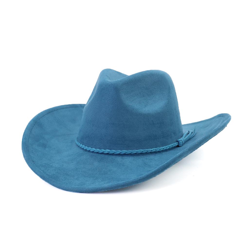 Vegan suede cowboy hat jazz panama hat unisex women's hat wide brim cowboy hat women's hat  cowboy hat