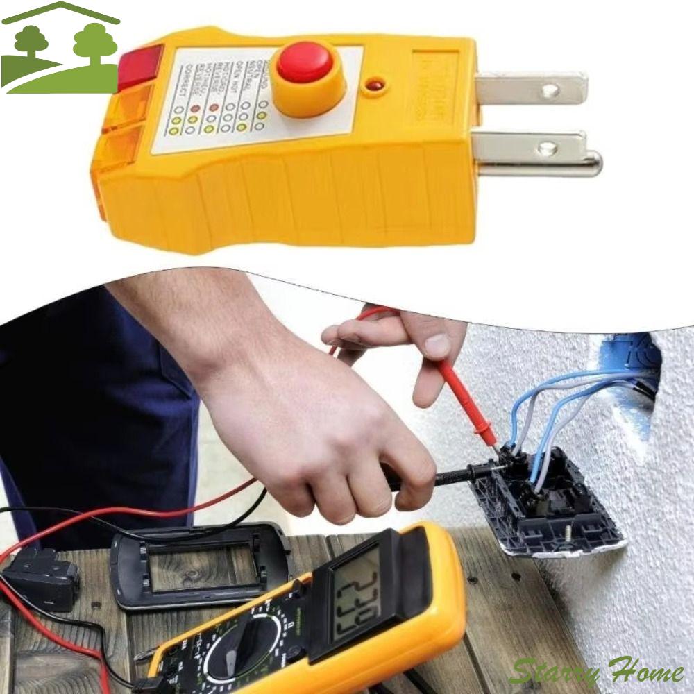 Compact Design Electrical Fault Detector Maintenance Comprehensive Wiring Check AC Receptacle Tester Safety Checking