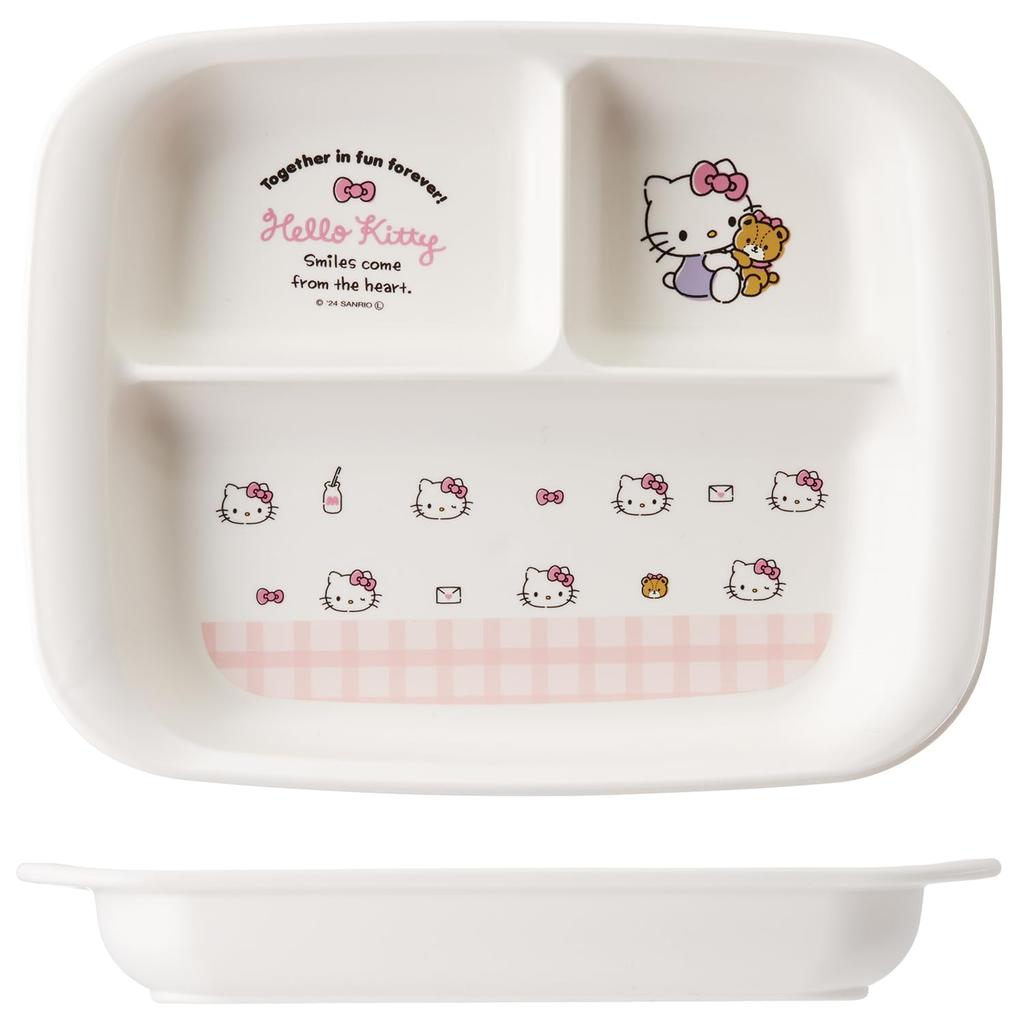Skater Baby Tableware Lunch Plate for Children Antibacterial Plastic 470ml Children Tableware Children Tableware Sanrio Hello Kitty Made In Japan