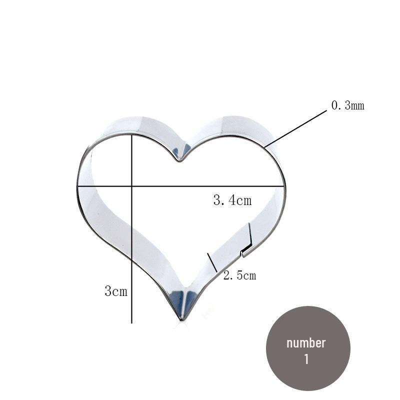 

5-Piece Stainless Steel Heart Cookie, Vegetable & Fruit Cutter Set - Valentine s Day Special