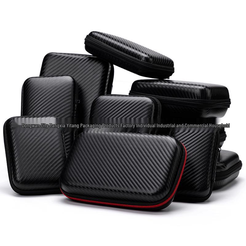 EVA Portable Hard Drive & Earphone Storage Bag with Multifunctional Cable and Tool Compartments