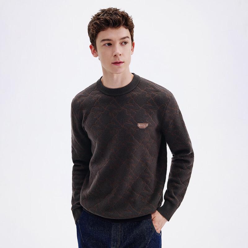 Navigare Men's 25 A/W Round Neck Wool Blend Knit Sweater
