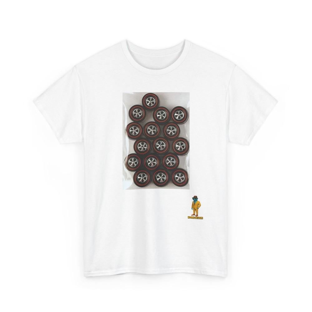 Stack of diecast RED LINE Donuts Tee | Car Doughnuts Graphic Shirt Unisex T-Shirt M