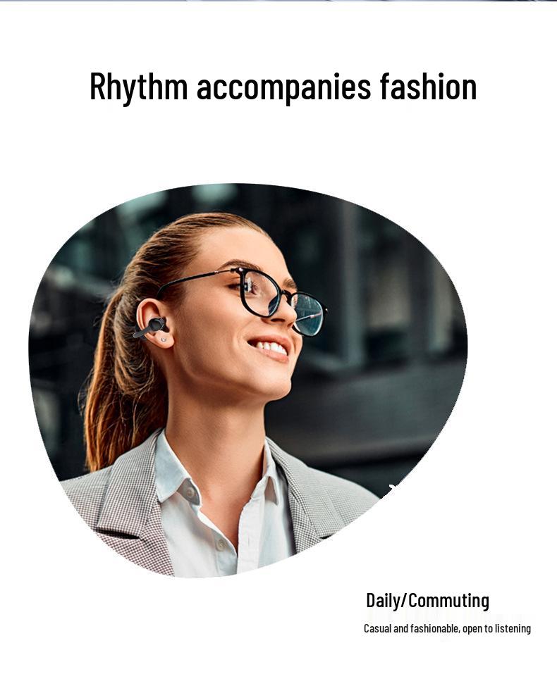 2025 Bluetooth Clip-on Headphones: Waterproof, Noise-Cancelling, Long Battery, Sports Comfort, AI Translation, Sound Leak-Free.