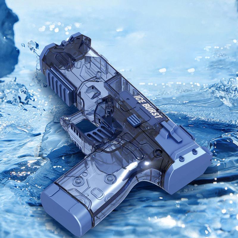 Summer Transparent Cool Outdoor Water Gun Toy Manual Burst Water Gun Automatic Back Boring Desert Eagle Pistol Water Toy Gun