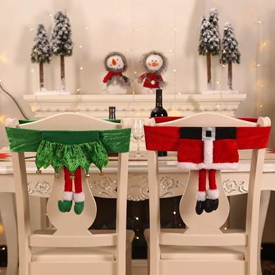 Christmas Chair Cover New Santa Claus Belt Chair Cover Christmas Elf Chair Cover Girl Skirt Christmas Decoration