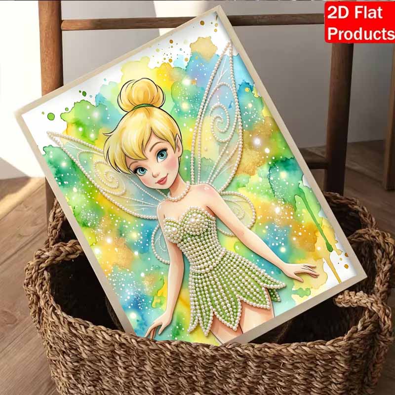 Disney Pearl Painting Wonderful Fairy Tinker Bell Pearl Art Painting Kit Art Pearl Painting Kit Adult Beginner Gift Creative Home Wall Decor