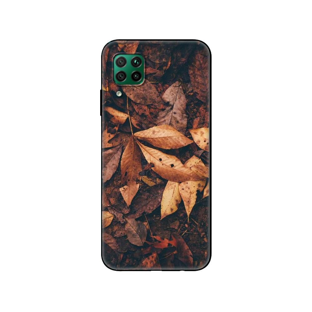 Black Tpu Case For Huawei P30 Lite P30 Pro P40 Case For Huawei P40 LITE E P Smart 2020 Case Cover Autumn Leaves Fall  Splendid