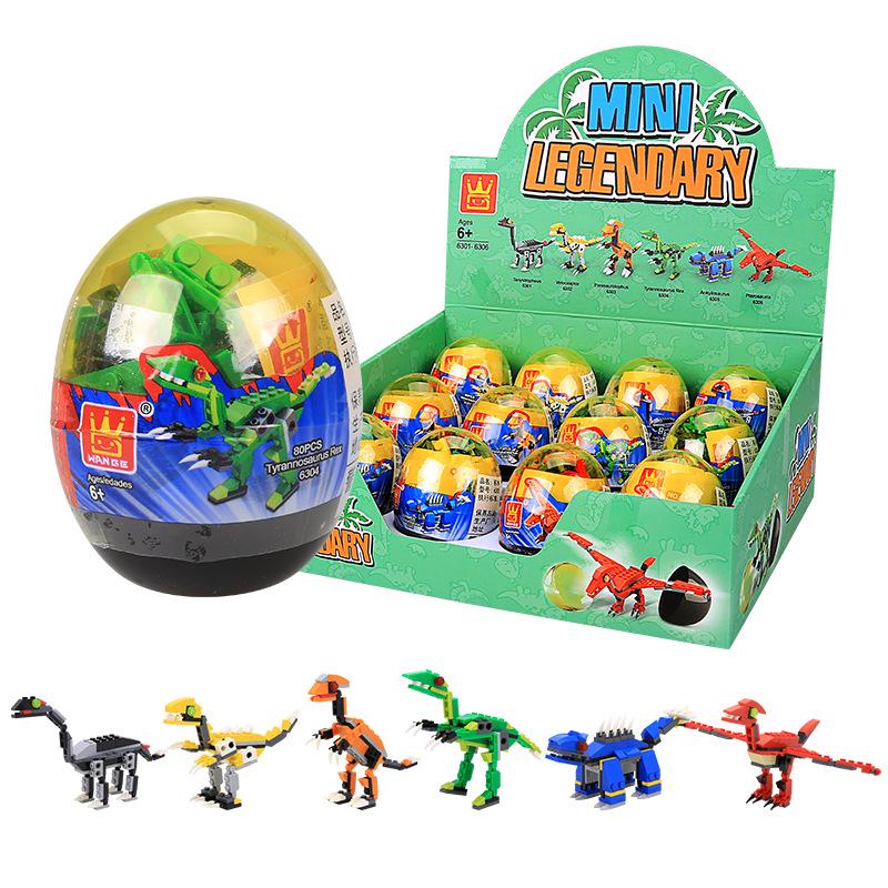 Dinosaur Gashapon Building Blocks Toy - Children's Educational Interlocking Set