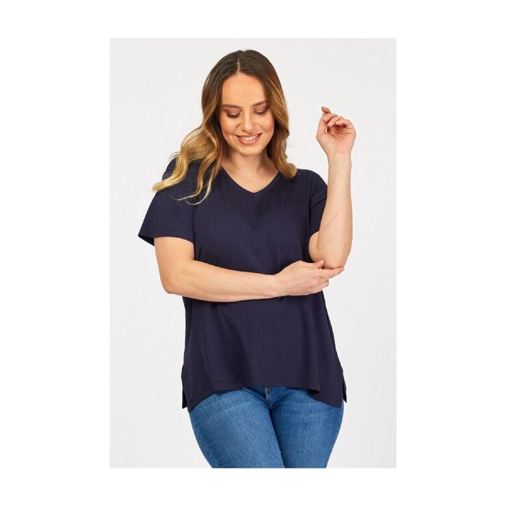 Women's V-neck Large Size T-shirt Cty-cnd-01