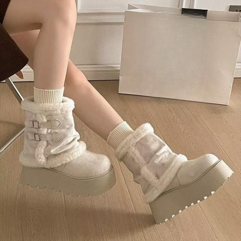 High-top Shoes, Snow Boots with Thick Soles, New Style, Padded Boots, Short Boots