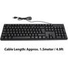 USB Wired Minority Language Keyboard (Russian, Spanish, French, English), 104 Keys 1.5m Cable, Ergonomic Design Stable Performance, Plug and Play for