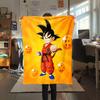 1pz Coperta in Flanella con Stampa Son Goku, Alta Qualità per Tutte le Stagioni, Decorazione per la Casa, Calore e Comfort, Perfetta per Regali di Natale